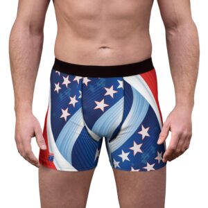 Bold & Brave – Men’s Stars & Stripes-Inspired Boxer Briefs