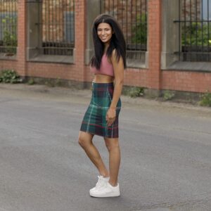 Highland Edge Pencil Skirt – Mid-Waist Tartan Print