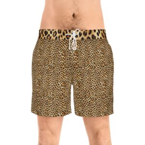 Lounge King: Men’s Leopard Print Swim Shorts