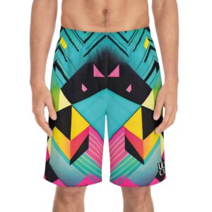 Ride the Wave: Neon Energy Board Shorts